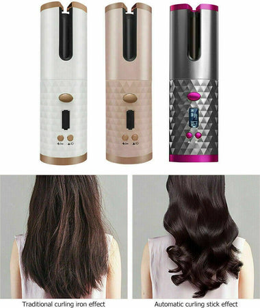 Arricciacapelli Automatico Wireless Ricaricabile Ferro USB Ricci Onde Power Bank Bellezza/Cura dei capelli/Strumenti per lo styling/Modellatori ad aria calda Zencoccostore - Formia, Commerciovirtuoso.it