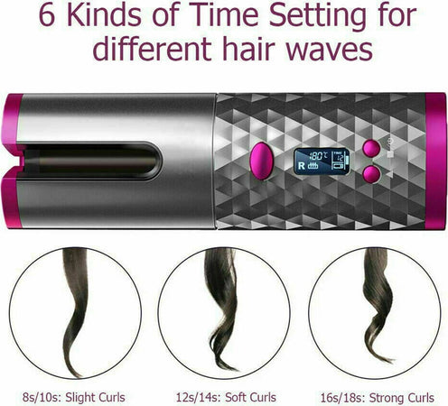 Arricciacapelli Automatico Wireless Ricaricabile Ferro USB Ricci Onde Power Bank Bellezza/Cura dei capelli/Strumenti per lo styling/Modellatori ad aria calda Zencoccostore - Formia, Commerciovirtuoso.it