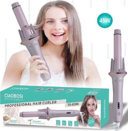 Arricciacapelli Conico Automatico Spazzola Rotante Ricci Onde Boccoli 45w Tx-8066 Bellezza/Cura dei capelli/Strumenti per lo styling/Arricciacapelli Trade Shop italia - Napoli, Commerciovirtuoso.it