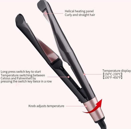 Arricciacapelli Piastra Spirale Riscaldamento A Pannelli 2in1 Concavo Display Lcd Salute e Bellezza > Cura dei Capelli > Piastre per capelli Trade Shop italia - Napoli, Commerciovirtuoso.it
