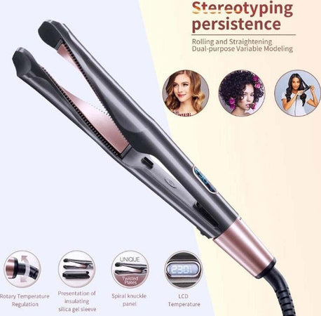 Arricciacapelli Piastra Spirale Riscaldamento A Pannelli 2in1 Concavo Display Lcd Salute e Bellezza > Cura dei Capelli > Piastre per capelli Trade Shop italia - Napoli, Commerciovirtuoso.it