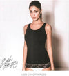 Canotta Donna Con Pizzo Jadea Made in Italy Canottiera Spalla Larga Lunga Elasticizzata Nera Top Nero ART. 4328 canotta donna L'Orchidea - Siderno, Commerciovirtuoso.it