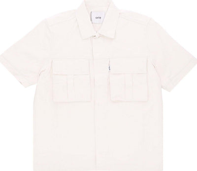 ARTE-Camicia-Manica-Corta-Uomo-Peter-Detail-Pocket-Twill-Shirt-Cream-da-uomo