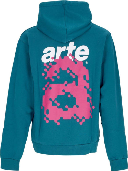 ARTE-Felpa-Leggera-Cappuccio-Uomo-Harmon-Back-a-Pixel-Hoodie-Blue-Lagoon-da-uomo