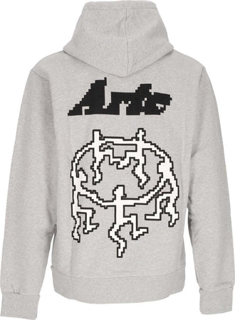 ARTE-Felpa-Leggera-Cappuccio-Uomo-Pixel-Dancers-Hoodie-Grey-da-uomo