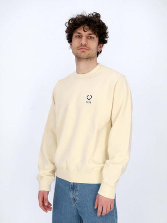 ARTE-Felpa-Leggera-Girocollo-Uomo-Carlos-Small-Heart-Crewneck-Cream-da-uomo