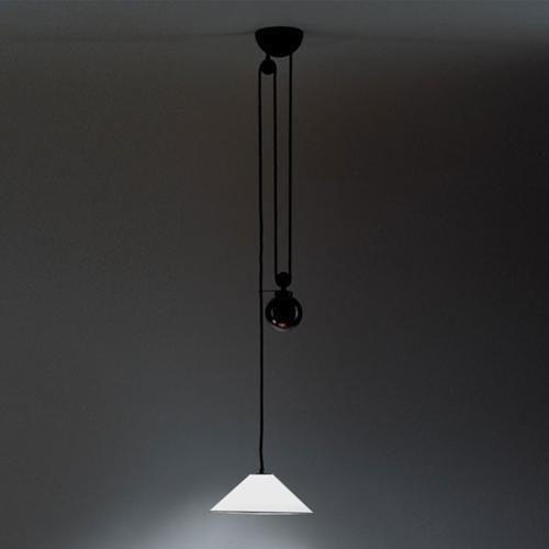 Artemide Aggregato Saliscendi bianco diametro 380mm cono opalino