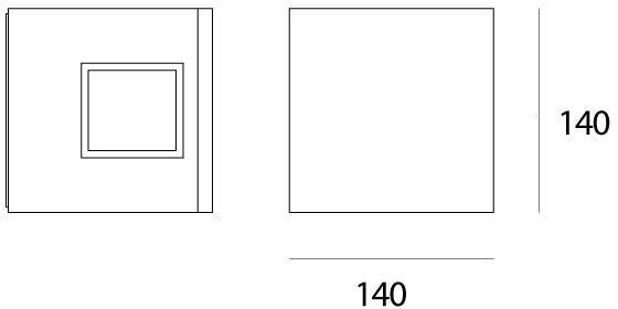 Artemide, EFFETTO 14 QUADRO 4 ,fasci stretti Lampada da parete