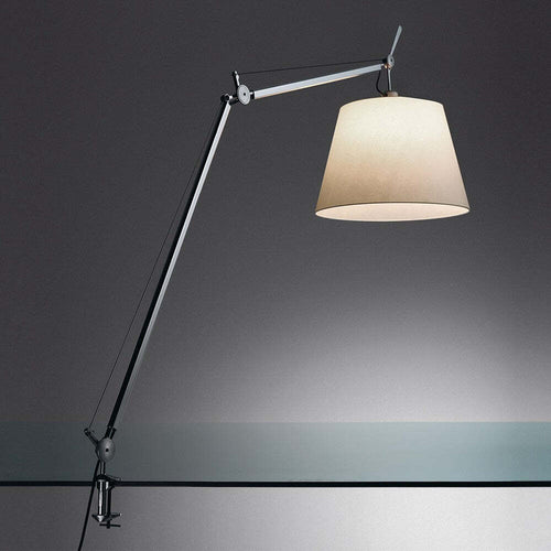 Artemide Tolomeo Mega Tavolo LED Alluminio e Pergamena Dimm