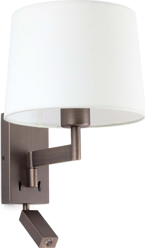 ARTIS Lampada da parete con lettore bronzo/bianca Illuminazione/Illuminazione per interni/Illuminazioni per pareti/Applique Led Mall Home - Napoli, Commerciovirtuoso.it