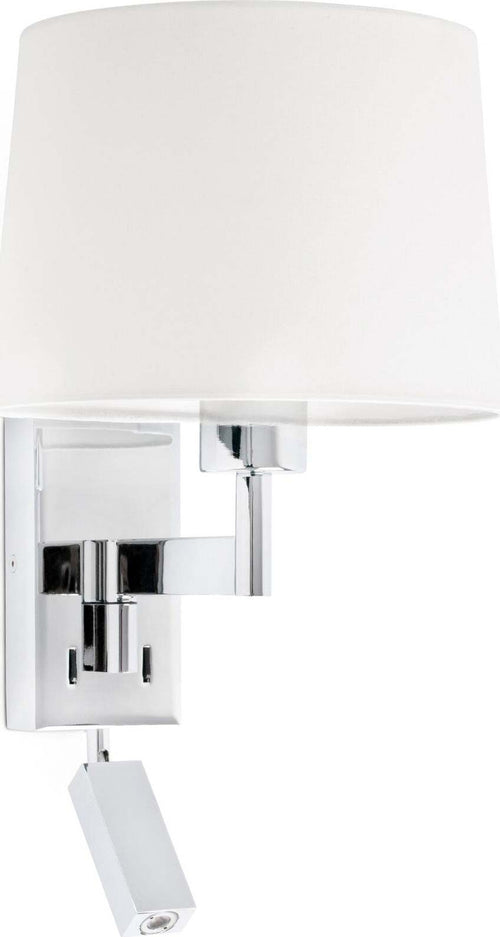 ARTIS Lampada da parete con lettore chrome/bianca Illuminazione/Illuminazione per interni/Illuminazioni per pareti/Applique Led Mall Home - Napoli, Commerciovirtuoso.it