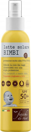 Artsana Fiocchi Di Riso Latte Solare Bimbi 50+ 140 Ml Spray Crema Solare SFP 50+ Bambini e Neonati Bellezza/Cura della pelle/Protezione solare e abbronzatura/Protezione solare/Protezione solare corpo Sanitaria Gioia del Bimbo - Villa San Giovanni, Commerciovirtuoso.it