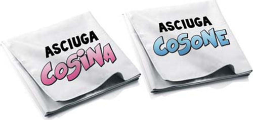 Asciuga Cosina Asciuga Cosone Set Di 2 Salviette Asciuga Cose Sexy Salute e cura della persona/Erotismo e contraccezione/Sex toys/Gadget per addio al nubilato e al celibato Kondorama - Martinsicuro, Commerciovirtuoso.it