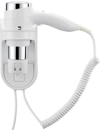 Asciugacapelli Parete Muro Hotel Cromo Phon Asciuga Capelli Bagno Albergo 1600W