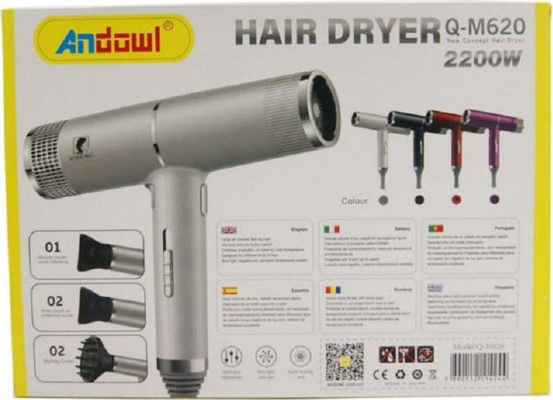 Asciugacapelli Phon Con Tecnologia Ionica 2200watt Con 3 Ugelli Diffusori Q-m620 Bellezza/Cura dei capelli/Strumenti per lo styling/Asciugacapelli e accessori/Asciugacapelli Trade Shop italia - Napoli, Commerciovirtuoso.it