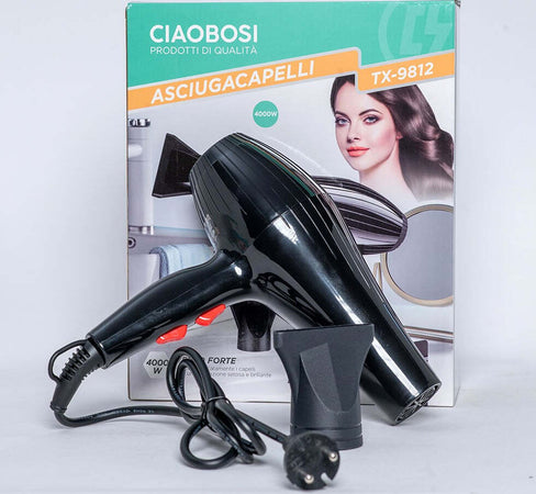 Asciugacapelli Phon Fono Professionale 4000 W Potente Testina Diffusore Tx-9812 Bellezza/Cura dei capelli/Strumenti per lo styling/Asciugacapelli e accessori/Asciugacapelli Trade Shop italia - Napoli, Commerciovirtuoso.it