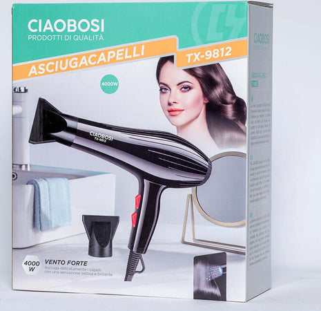Asciugacapelli Phon Fono Professionale 4000 W Potente Testina Diffusore Tx-9812 Bellezza/Cura dei capelli/Strumenti per lo styling/Asciugacapelli e accessori/Asciugacapelli Trade Shop italia - Napoli, Commerciovirtuoso.it
