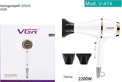 Asciugacapelli Phon Professionale Ionico 2200 W Parrucchiere Barbiere Vgr V-414 Salute e Bellezza > Cura dei Capelli > Asciugacapelli Trade Shop italia - Napoli, Commerciovirtuoso.it