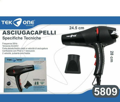 Asciugacapelli Phon Tekone 5809 Professionale 2in1 Beccucci 2 Velocit? 950w Bellezza/Cura dei capelli/Strumenti per lo styling/Asciugacapelli e accessori/Asciugacapelli Trade Shop italia - Napoli, Commerciovirtuoso.it