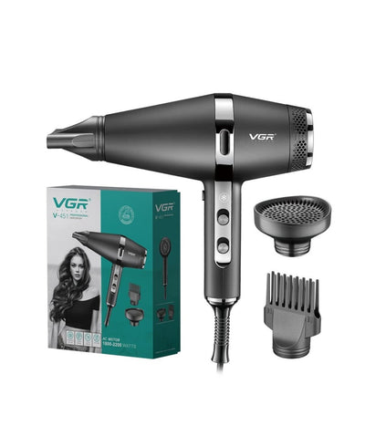 Asciugacapelli Professionale 1800-2200w Pettine Styling Ugello Concentratore V-451