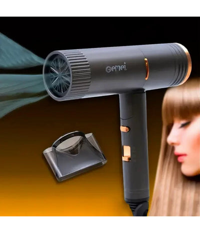 Asciugacapelli Professionale 1800watt Con Maniglia Pieghevole 2 Velocità Gm-1788