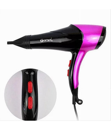 Asciugacapelli Professionale 2600 W 2 Velocità 3 Temperature Regolabili Gm-1766
