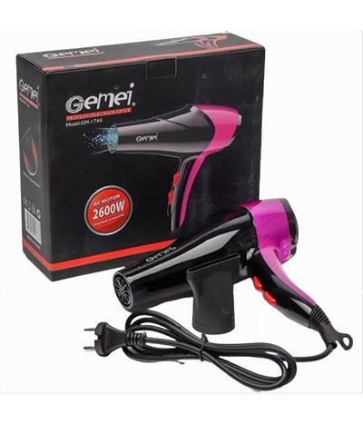 Asciugacapelli Professionale 2600 W 2 Velocità 3 Temperature Regolabili Gm-1766
