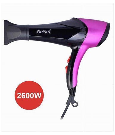 Asciugacapelli Professionale 2600 W 2 Velocità 3 Temperature Regolabili Gm-1766