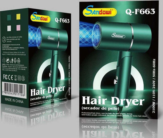 Asciugacapelli Professionale Pieghevole Viaggio Tecnologia Ionica 2100 W Q-f663 Bellezza/Cura dei capelli/Strumenti per lo styling/Asciugacapelli e accessori/Asciugacapelli Trade Shop italia - Napoli, Commerciovirtuoso.it