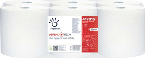 Asciugamani in rotolo a devolgimento centrale Defend Tech - 115 mt - con formula antibatterica - Papernet [multipack] 6 pezzi Commercio Industria e Scienza/Forniture sanitarie e igieniche/Prodotti di carta/Asciugamani di carta Eurocartuccia - Pavullo, Commerciovirtuoso.it