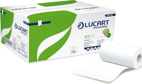 Asciugamani in rotolo Eco 70 - Mini - 2 veli - goffratura micro+ - 18 5 gr - diametro 13 cm - 22 8 cm x 70 mt - bianco - Lucart [multipack] 12 pezzi Commercio Industria e Scienza/Forniture sanitarie e igieniche/Prodotti di carta/Asciugamani di carta Eurocartuccia - Pavullo, Commerciovirtuoso.it