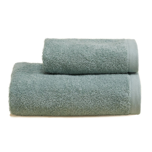 Biancoperla Coppia di Asciugamani in Spugna di Cotone Tinta Unita - Perla 2510S17