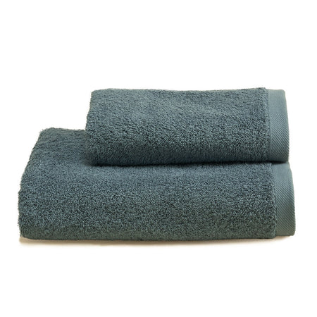 Biancoperla Coppia di Asciugamani in Spugna di Cotone Tinta Unita - Perla 2510S17