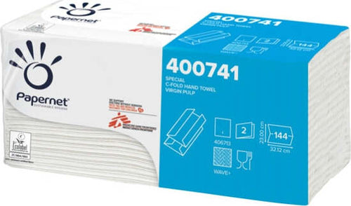 Asciugamani piegati a C - 33 x 23 cm - goffratura a onda+ - 19 5 gr - bianco - Papernet - conf. 144 pezzi [multipack] 20 pezzi Commercio Industria e Scienza/Forniture sanitarie e igieniche/Prodotti di carta/Asciugamani di carta Eurocartuccia - Pavullo, Commerciovirtuoso.it