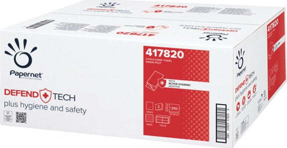 Asciugamani piegati a V Defend Tech - Papernet - pacco 210 pezzi [multipack] 15 pezzi Commercio Industria e Scienza/Forniture sanitarie e igieniche/Prodotti di carta/Asciugamani di carta Eurocartuccia - Pavullo, Commerciovirtuoso.it