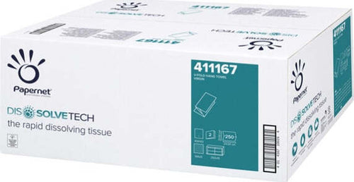 Asciugamani piegati a V Dissolve Tech - 2 veli - 20 gr - 24 x 21 cm - goffratura a onda - bianco - Papernet - conf. 250 pezzi [multipack] 15 pezzi Commercio Industria e Scienza/Forniture sanitarie e igieniche/Prodotti di carta/Asciugamani di carta Eurocartuccia - Pavullo, Commerciovirtuoso.it