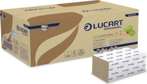 Asciugamani piegati a V EcoNatural - 2 veli - 19 5 gr - goffratura corda - 21 x 21 cm - avana - Lucart - conf. 190 pezzi [multipack] 20 pezzi Commercio Industria e Scienza/Forniture sanitarie e igieniche/Prodotti di carta/Asciugamani di carta Eurocartuccia - Pavullo, Commerciovirtuoso.it