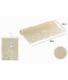 Asciugamano Bagno Viso Cotone Morbido Decorato 48 X 93cm 180gr Beige Scuro 79509