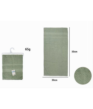Asciugamano Da Bagno Ospite In Cotone Morbida 30 X 50 Cm 65gr Colore Verde 79490