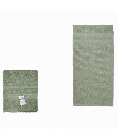 Asciugamano Da Bagno Ospite In Cotone Morbida 30 X 50 Cm 65gr Colore Verde 79490