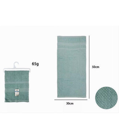 Asciugamano Da Bagno Ospite In Cotone Morbida 30x50cm 65gr Colore Celeste 79496