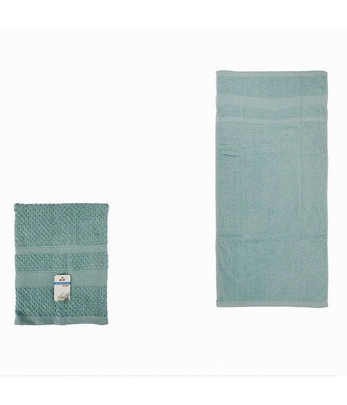 Asciugamano Da Bagno Ospite In Cotone Morbida 30x50cm 65gr Colore Celeste 79496