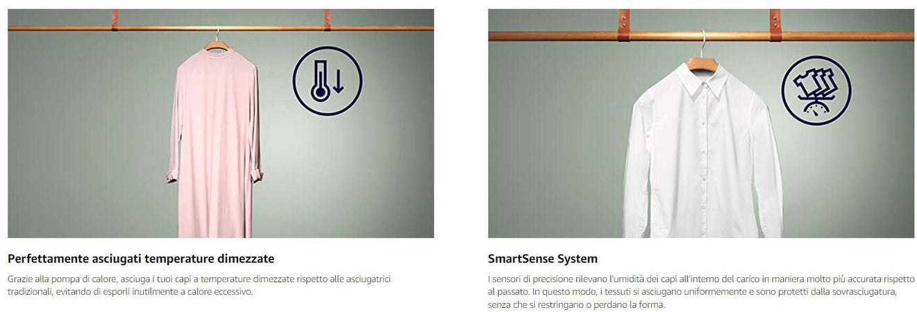 Asciugatrice Electrolux EW8H282S 8Kg A++ Pompa di calore DelicateCare PerfectCar