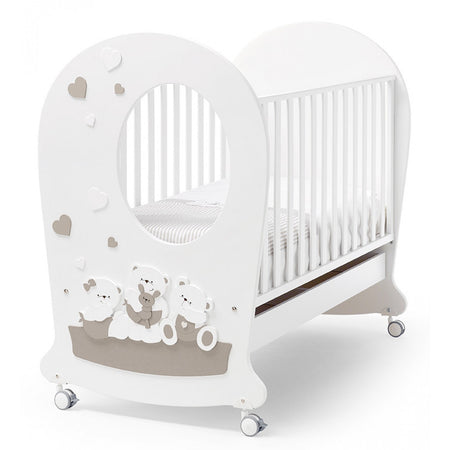 Lettino Erbesi Mirtillone Oblò Bianco Tortora