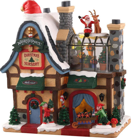 Asilo nido natalizio illuminato in poliresina decorazione per villaggio di Natale Casa e cucina/Decorazioni per interni/Addobbi e decorazioni per ricorrenze/Decorazioni natalizie/Oggettistica MagiediNatale.it - Altamura, Commerciovirtuoso.it