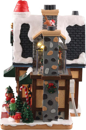Asilo nido natalizio illuminato in poliresina decorazione per villaggio di Natale Casa e cucina/Decorazioni per interni/Addobbi e decorazioni per ricorrenze/Decorazioni natalizie/Oggettistica MagiediNatale.it - Altamura, Commerciovirtuoso.it