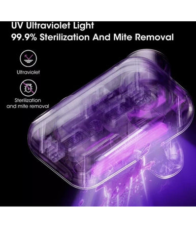 Aspirapolvere Aspira Acari Senza Fili Ricaricabile Uv Infrarossi Schermo Digitale