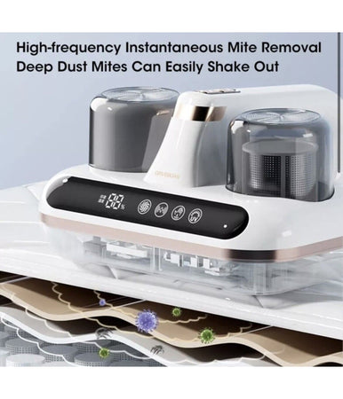 Aspirapolvere Aspira Acari Senza Fili Ricaricabile Uv Infrarossi Schermo Digitale
