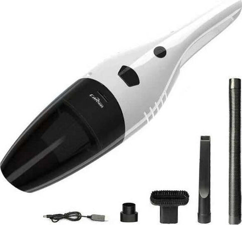 Aspirapolvere-Aspira-Polvere-Per-Auto-Senza-Fili-A-12v-+-Accessori-Kit-Pulizia