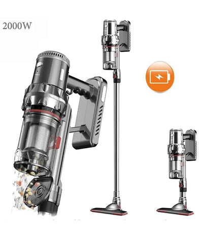 Aspirapolvere Scopa Ricaricabile Senza Filo Sacco Verticale 2000 Watt Pavimenti